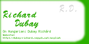 richard dubay business card